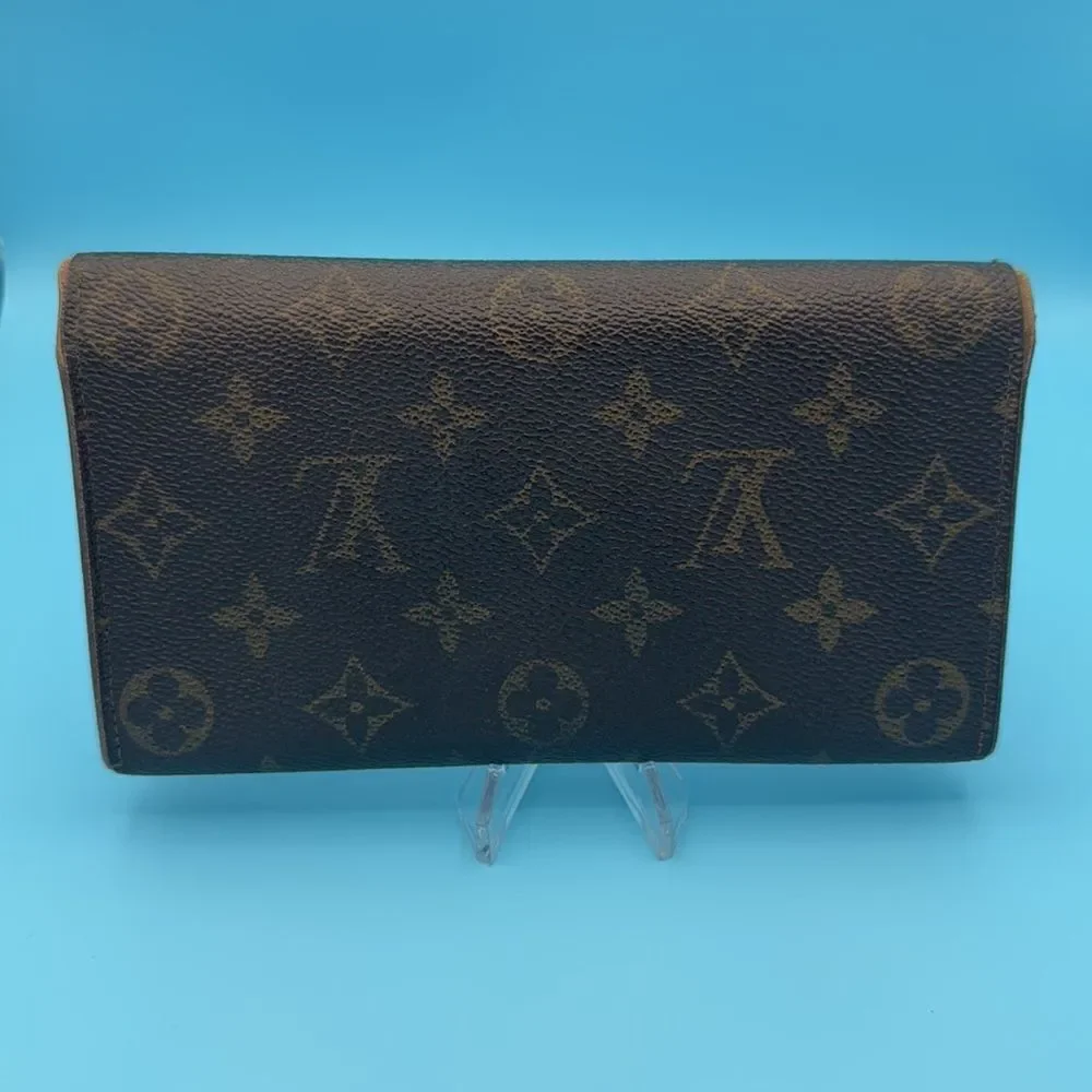 Louis Vuitton-Brown Monogram Portefeuille International Long Wallet